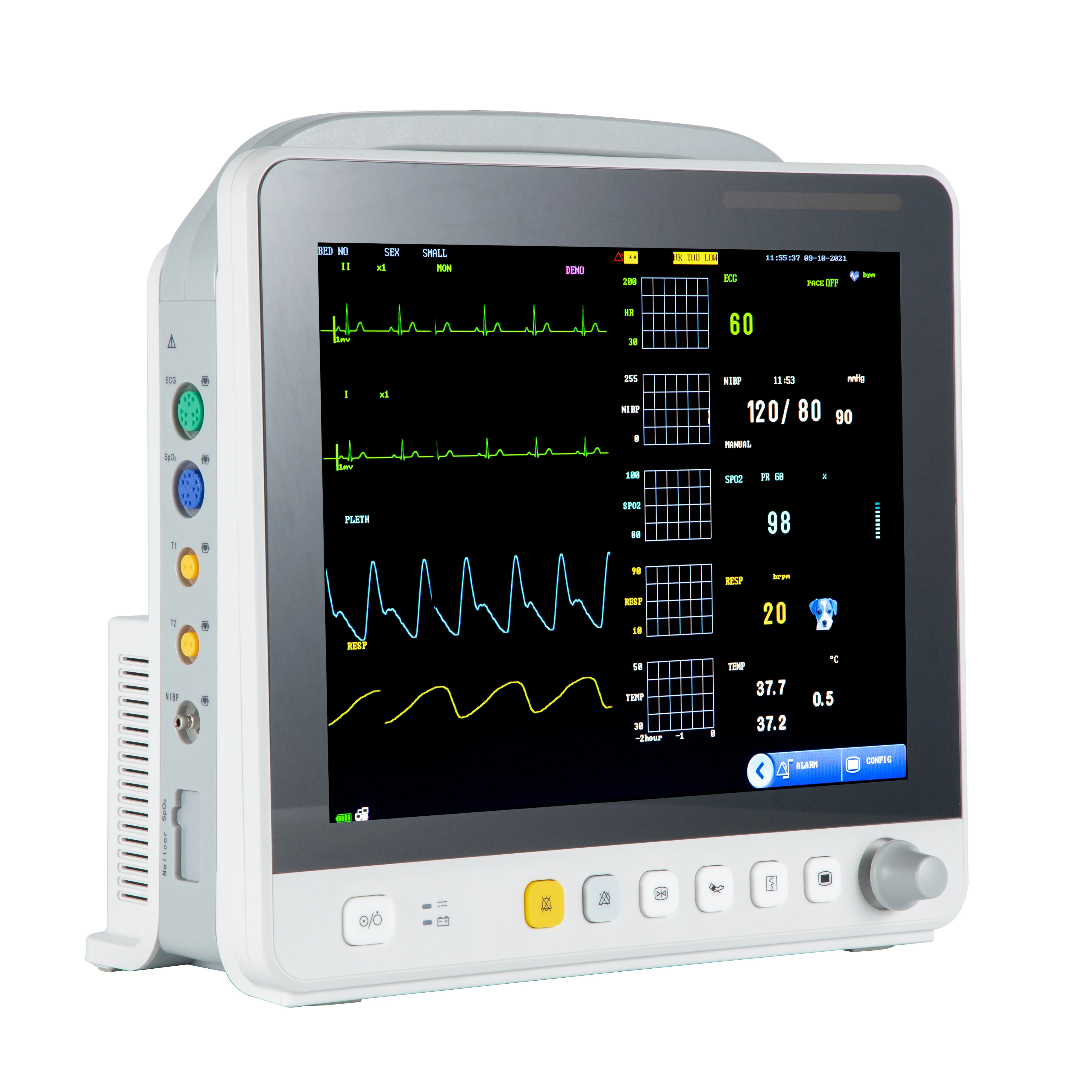Hacemey pet portable laptop monitor price of multiparameter vital signs monitor vet veterinary