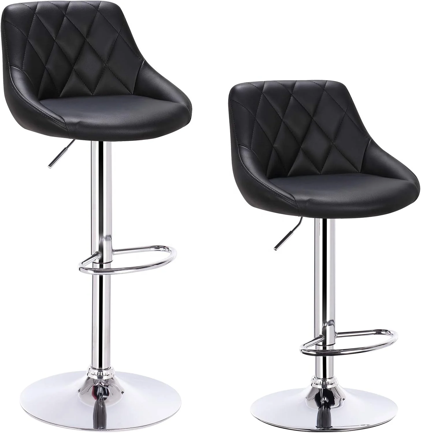 Bar Furniture Round Metal Base 360 Degree Adjustable Swivel Bar Stool Counter Chair