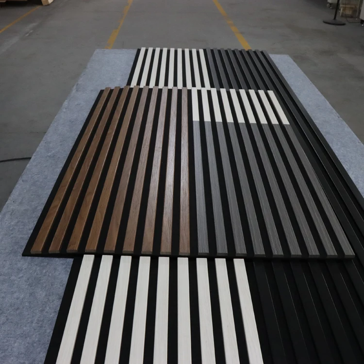 Soundproof high quality environmental friendly slat wooden wall acoustic panel for home decoration