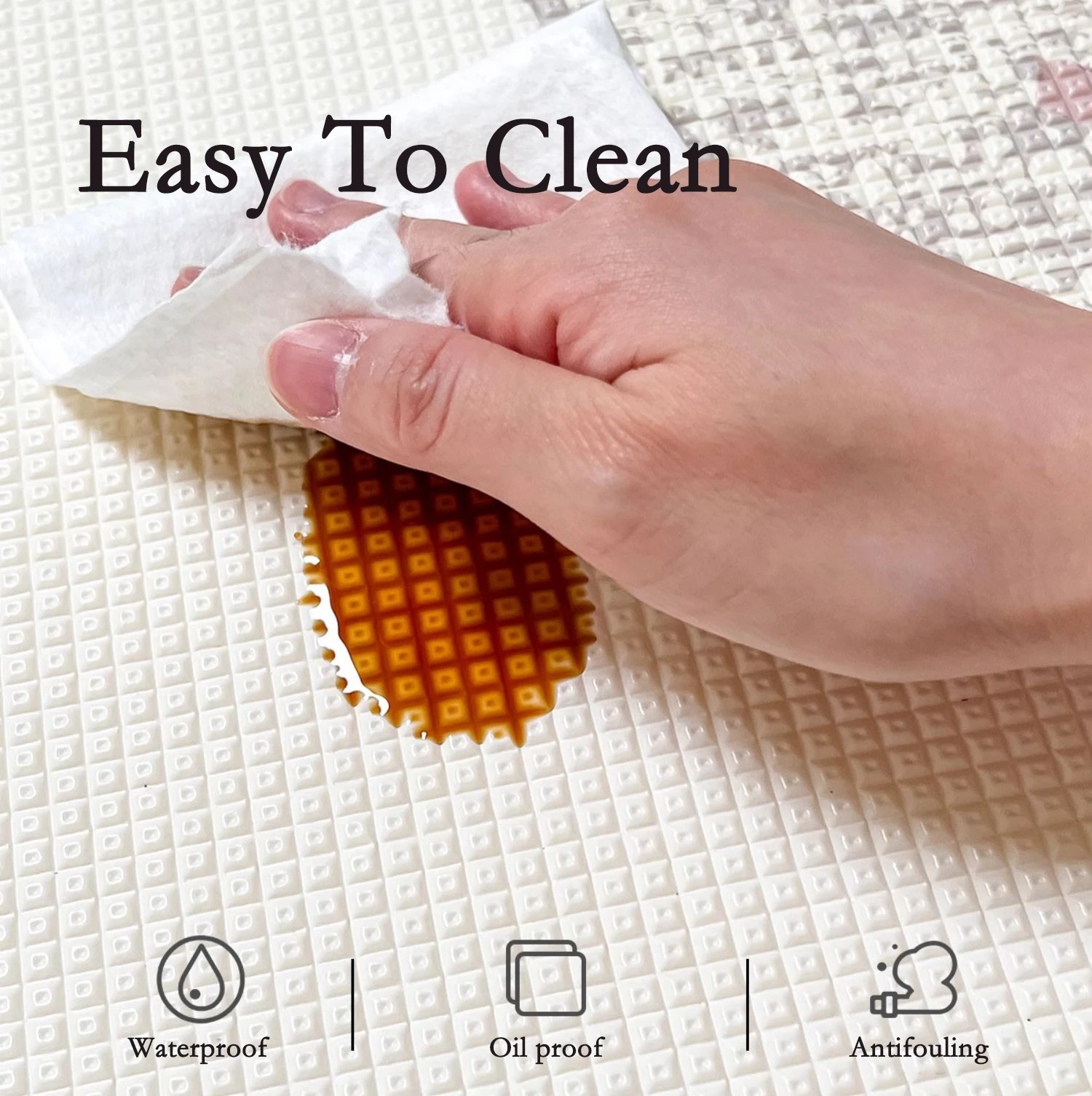 Baby Play Mat,Waterproof Double-Sided Pattern Babies Playmat for Playpen,Anti-Slip Baby Crawling Kids Play Mat