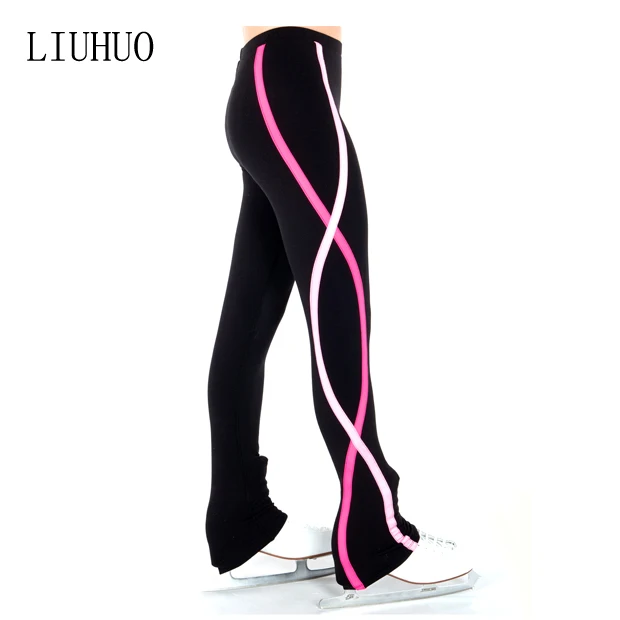 LIUHUO Figure Skating Pants Gym Workout Trousers Width Waist Tights Yoga Leggings High Quality