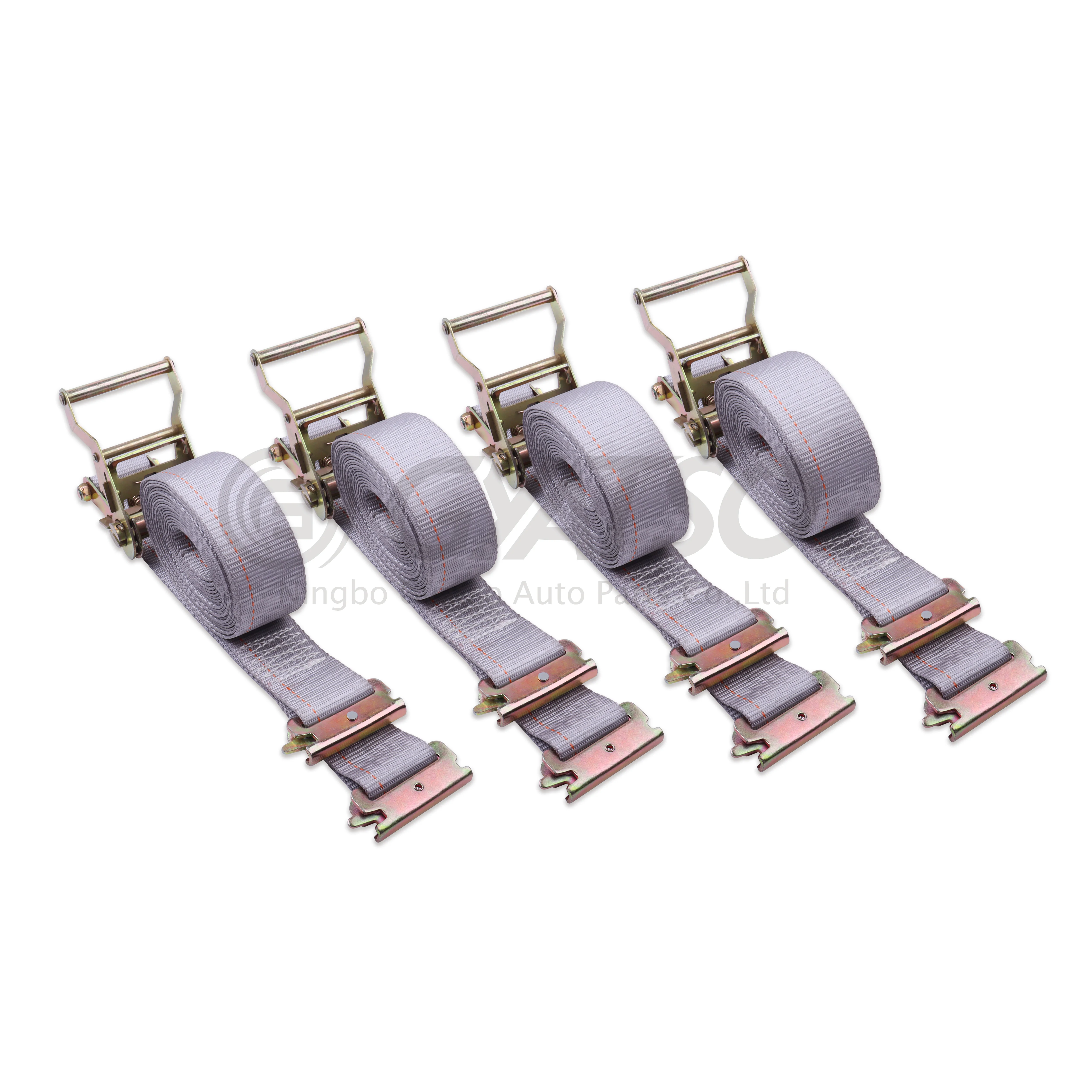 2inch 16ft Gray Ratchet Metal Customized Truck or Car Cargo E track Ratchet Tie Down Strap