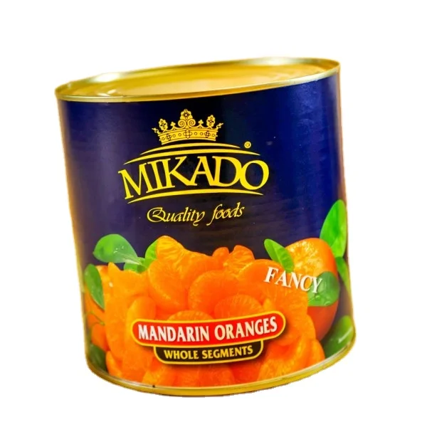 Свежий пакет Mikado консервированные сегменты мандарина апельсина сломанные в легком сиропе или натуральном соке