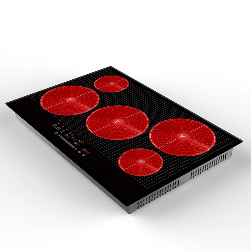 5 burners induction cooker glass ceramic plate infrared electric ceramic burner built-in vitro ceramic cooktop