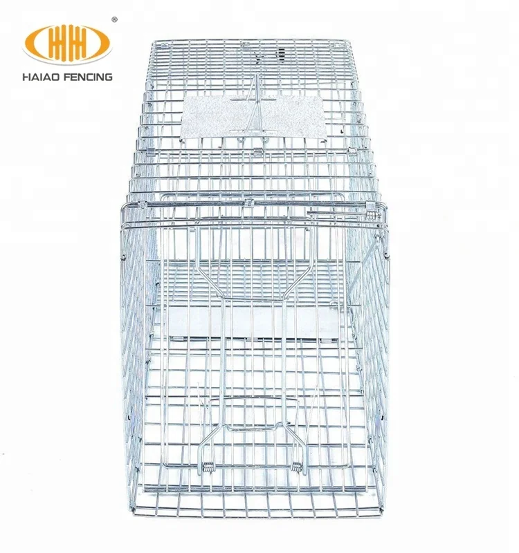 Haiao Foldable Galvanized Wire Mesh Steel Mouse Fox Rabbit Metal Bird Wild Small Animal Trap Cage