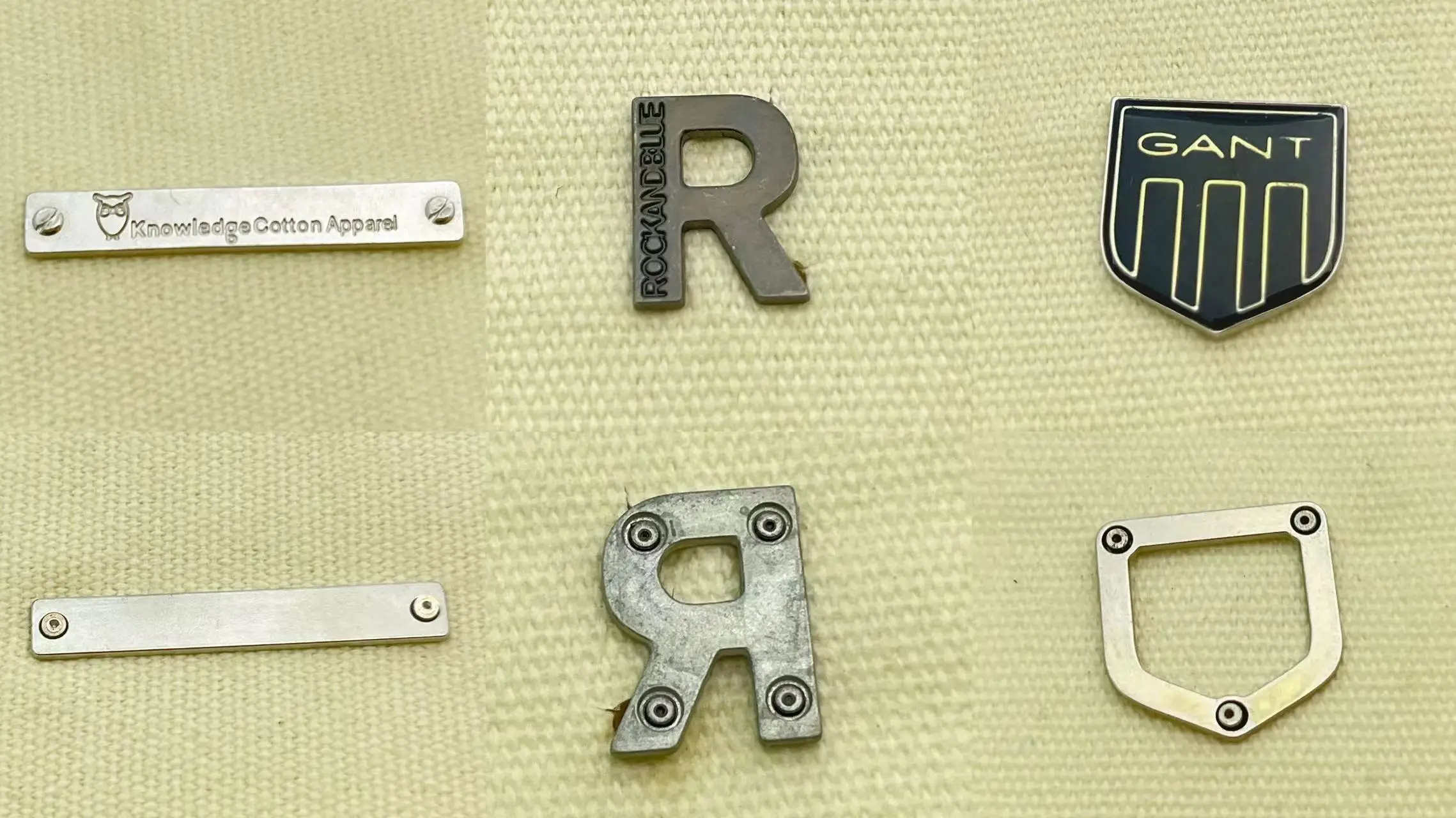 Customized Hardware Embossed Metal Tag With Brand Logo Tags Metal Clothing Labels For Clothing