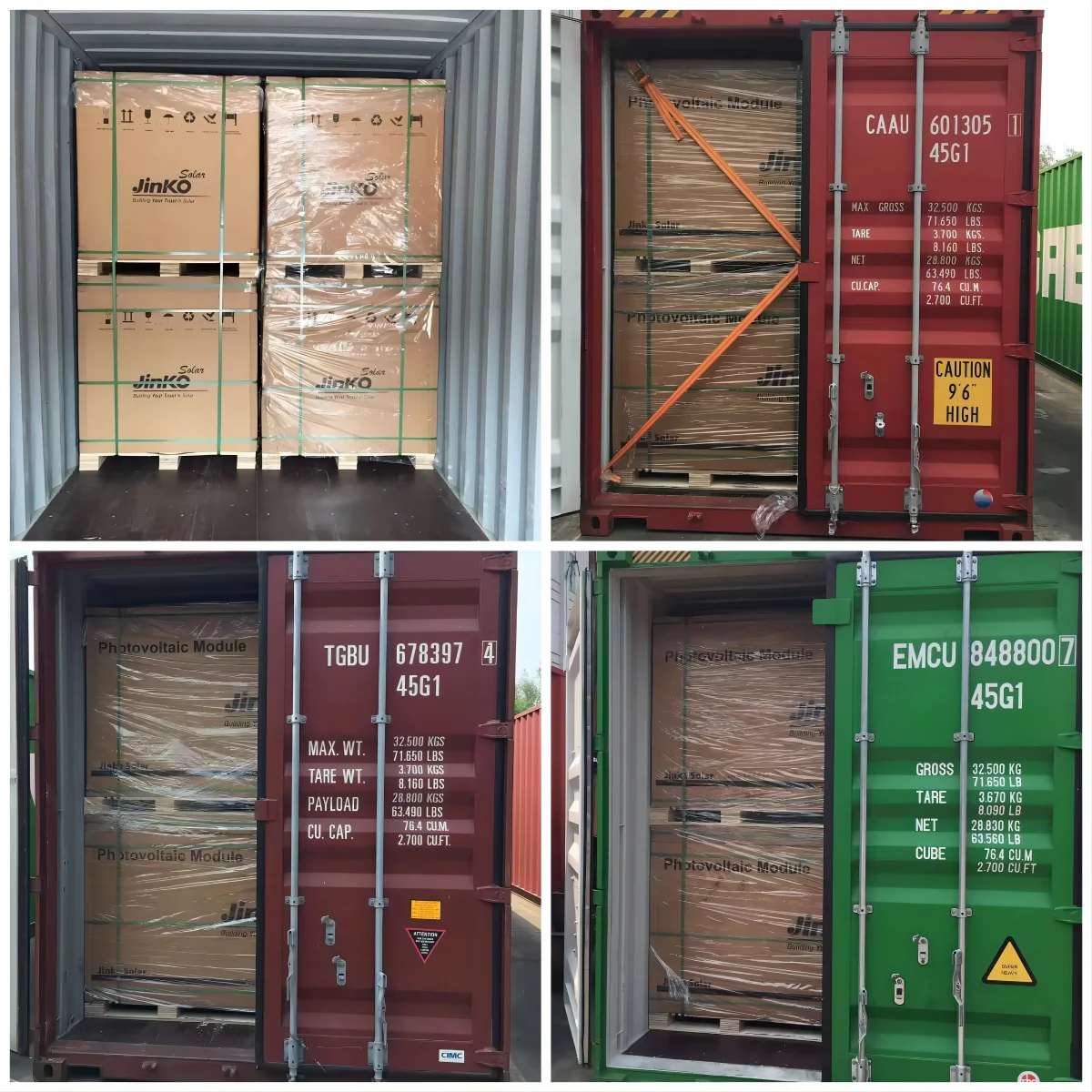 Jinko 555w 550w 545w 540w Monocrystalline Perc Photovoltaic Module Panel Solar