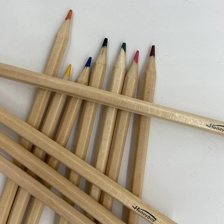 Free Samples wholesale 7 inches custom logo drawing natural color pencil for children and art