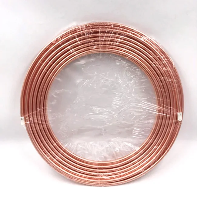 Shandong/Factory supply/1/4 Red Copper Tube 15m Length Air Conditioning Copper Pipe 3/8 1/4 in Coil For Air Condition