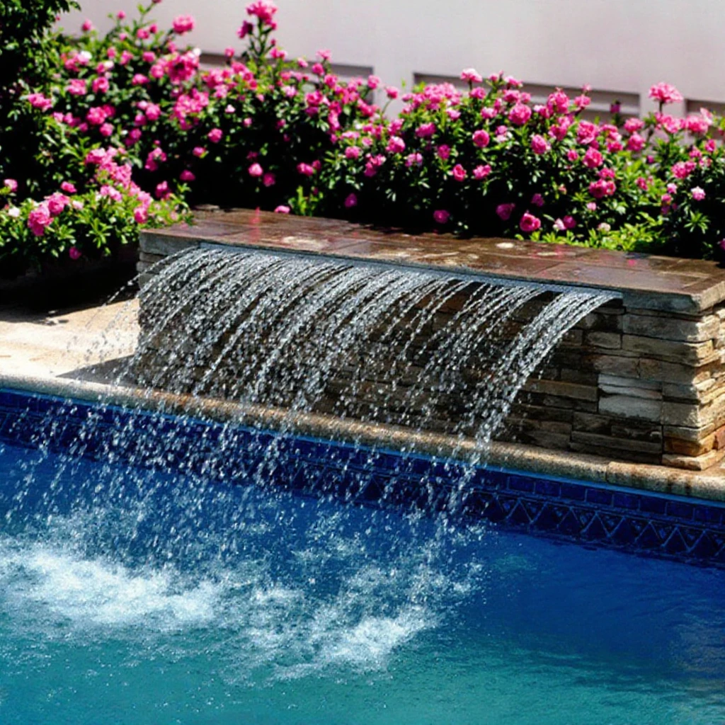Factory Direct Sale Swimming Pool Led Water Fall for Decoration Cascada Piscina
