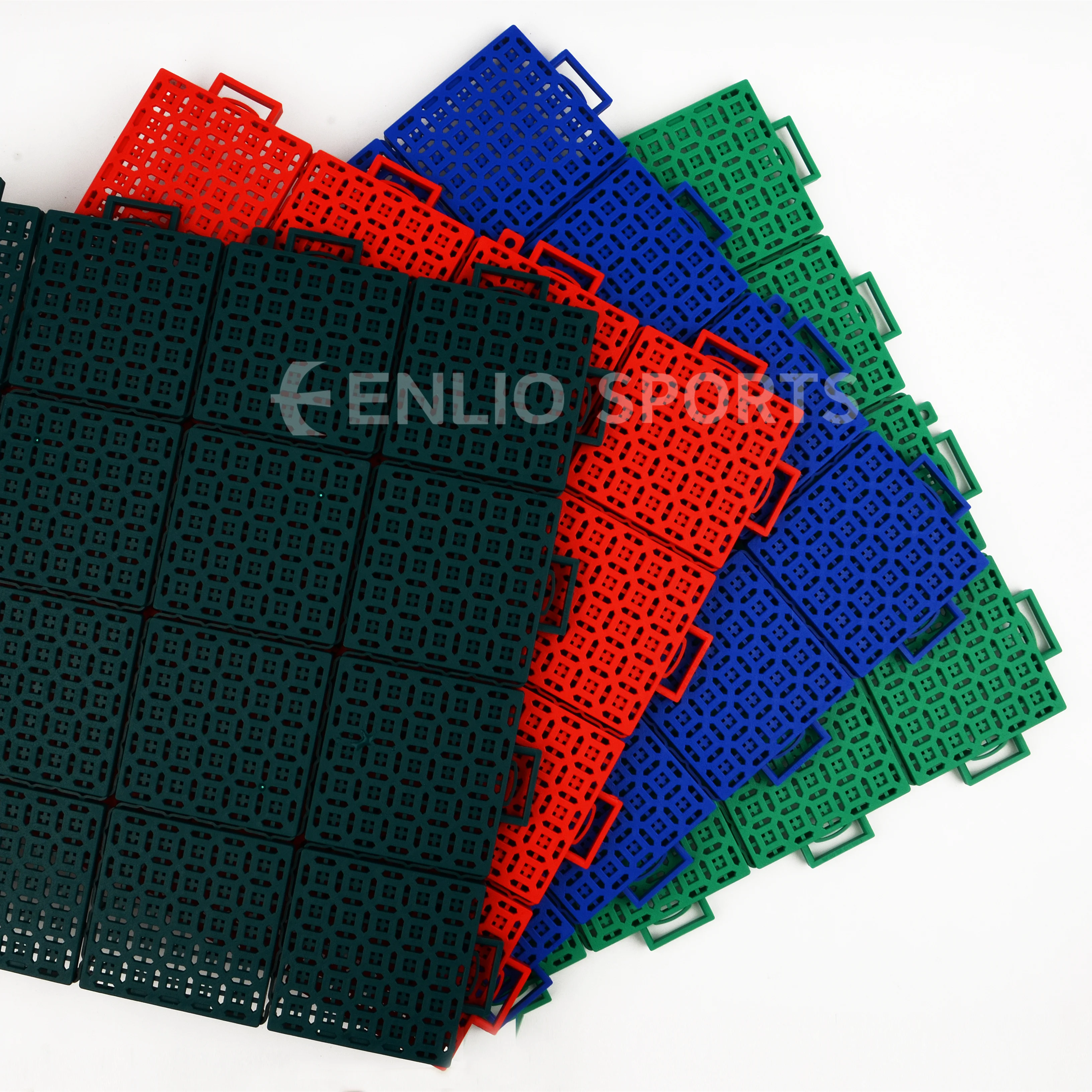 Enlio FIBA Approved Basketball Flooring Wood Interlocking Plastic Flooring Basketball Court Outdoor Plastic Rubber Tiles