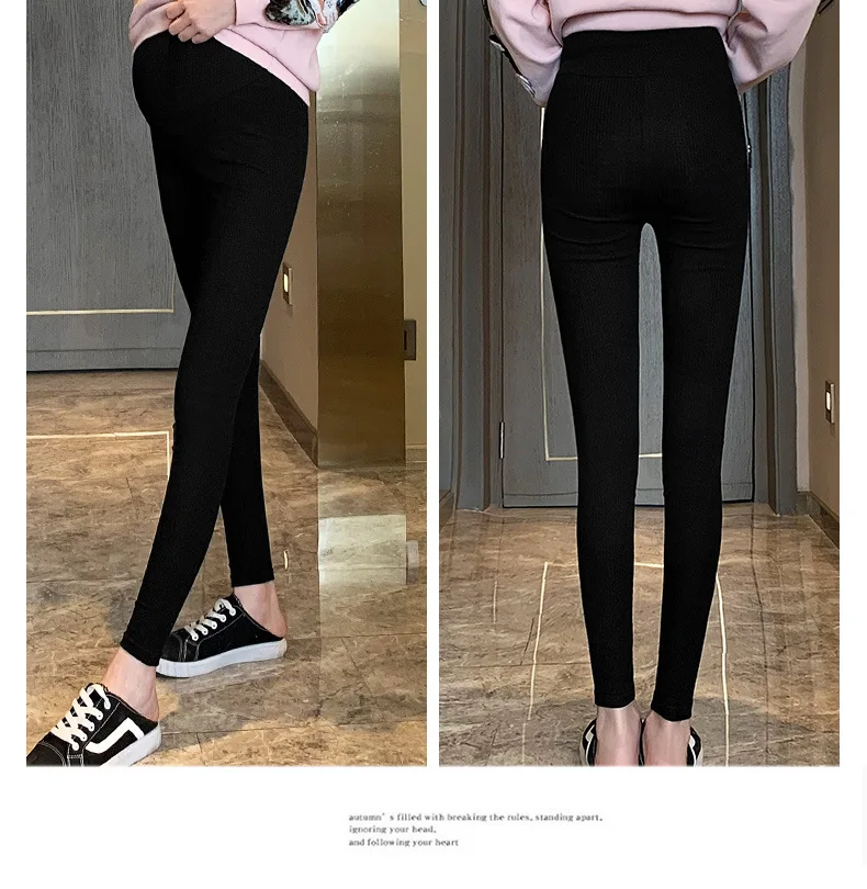 
Cotton Maternity Ecofriendly Leggings Comfortable Adjustable Waistband High Waist Belly Care Office Maternity Pants 