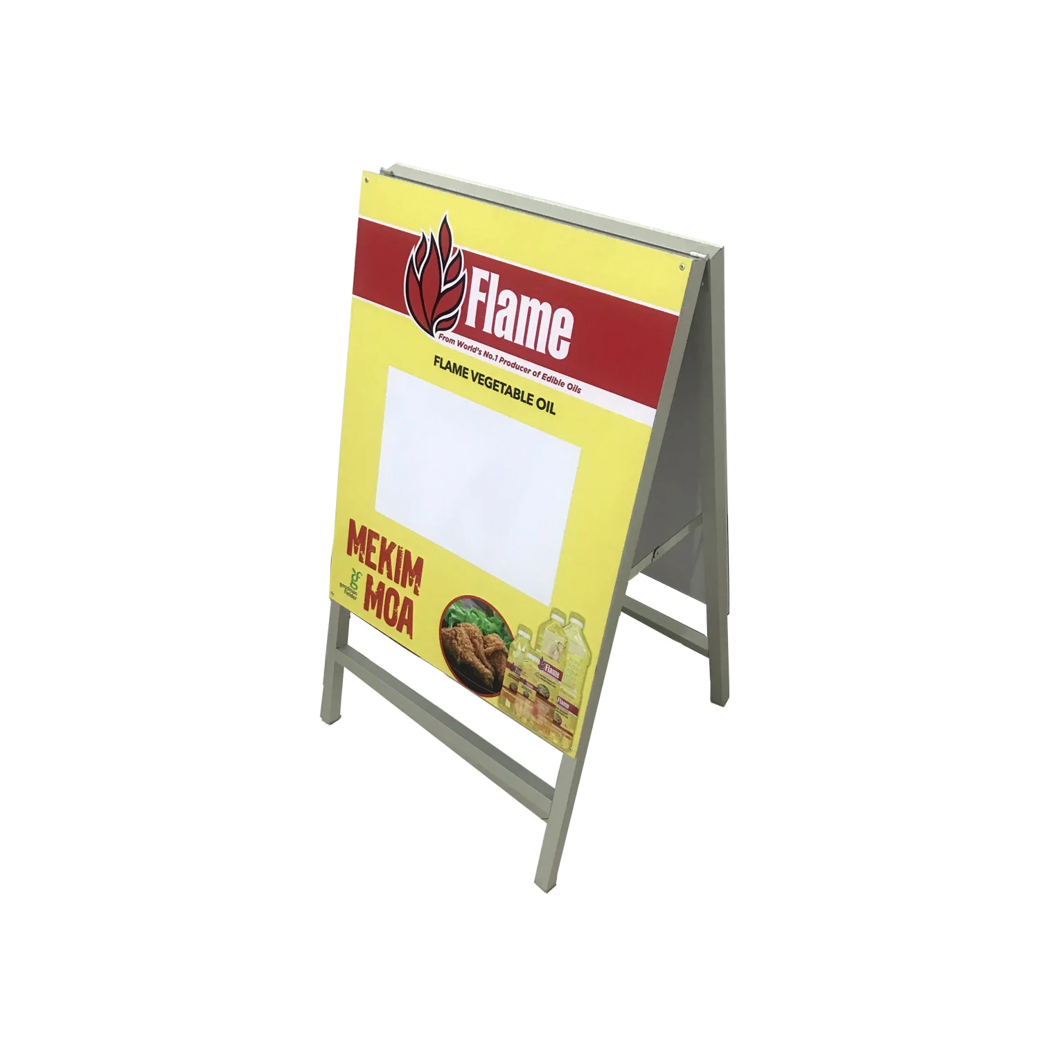 Double sided aluminum frame KT writing board flooring A frame advertising stand