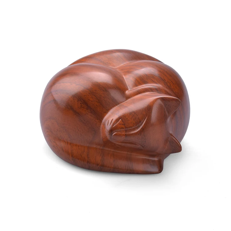 Resin Sleeping Cat Figurine Pet Urn Ashes Cremation Urn