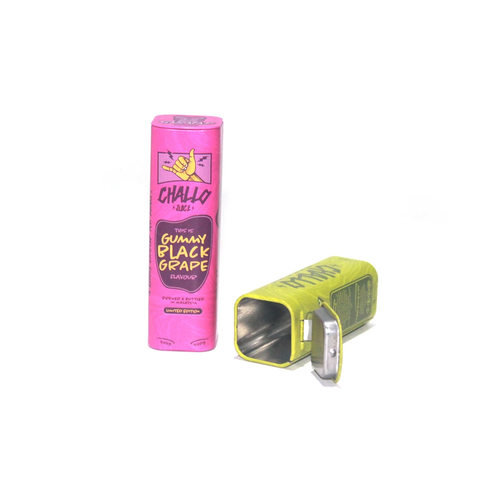 Bespoke Small Square Gummy Mints Tin Package Can With Inner Lid Chewing Candy Gift Metal Box