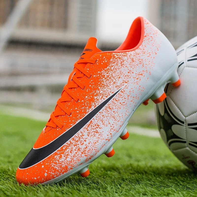 
Indoor Lawn Non-Slip Broken Nail Football Shoes Youth High Ankle Training Shoes Customized Futsal Sports Shoes 