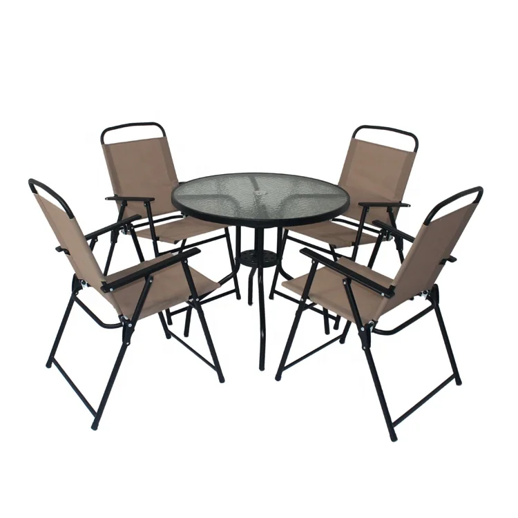 Уличный современный круглый стол matel, складной стул, садовый патио, бистро, набор мебели для балкона, 6 шт.