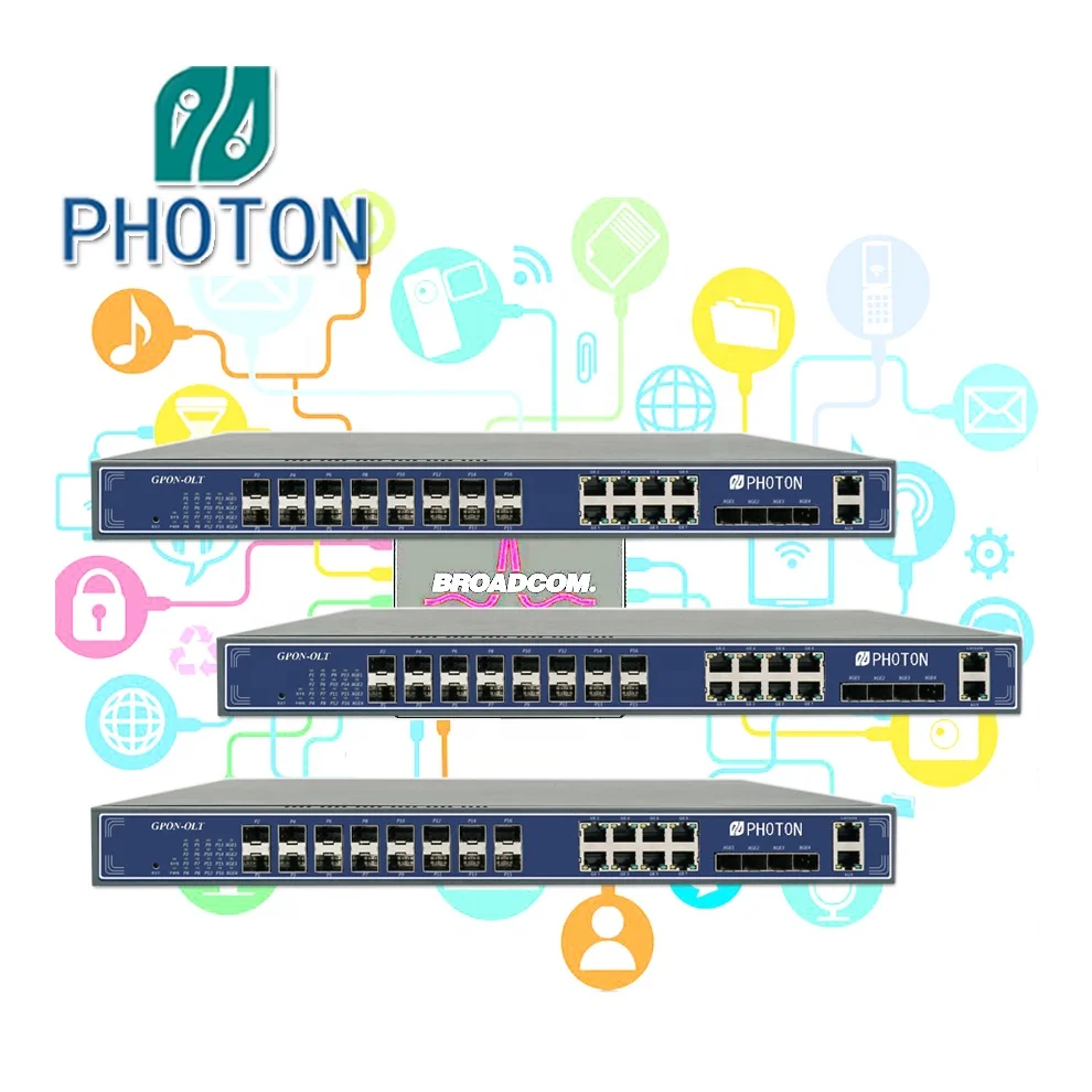 FTTH Layer 3 16 Port OLT GPON поддержка CATV ONU