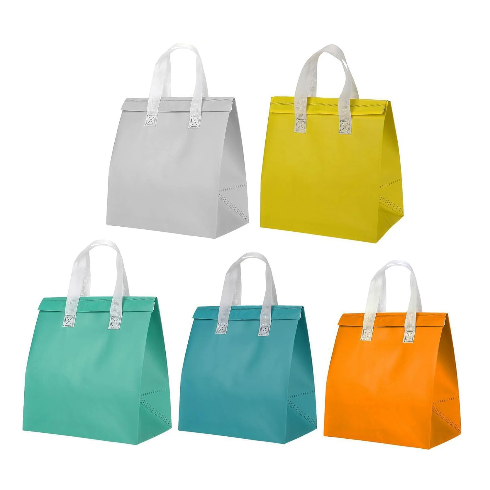 Reusable Food Beverage Coffee Cola lunch Eco Friendly colorful Packing Delivery Insulated takeaway bag