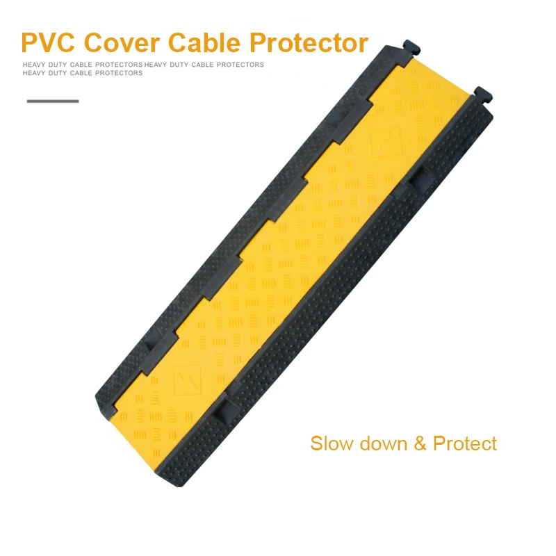 High quality 1000*580*125mm Rubber Composite Ramp Speed Bump Outdoor Cable Protector Traffic Hose Cover Enhancing Roadway Safety