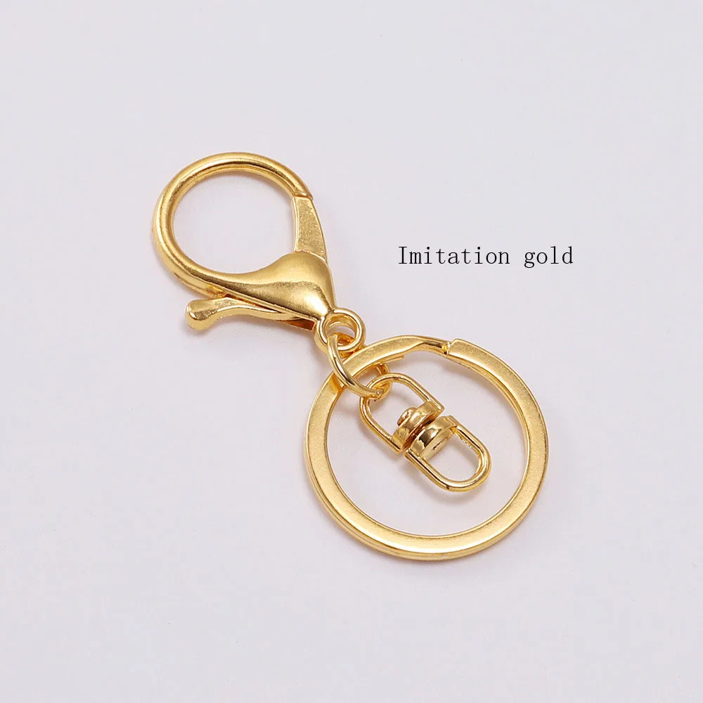 30mm claw clasps for keychain DIY craft making open jump ring swivel trigger clips metal lobster keyring sets