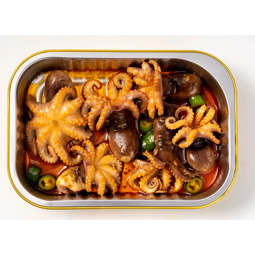 Excellent flavor Frozen seafood snack seasoned packled instant seafood  boil Marinated baby Octopus