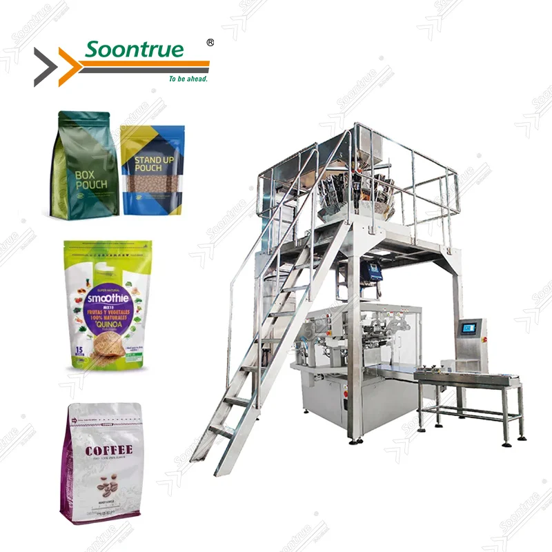 Automatic snack chips fruit crisps small biscuits premade pouch doypack filling packing machine nuts doypack packing machine