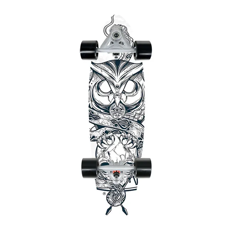 Colorful 30 Inches Maple Animal Print Skateboard Multi-pattern Non Slip Four Wheels Land Surfboard