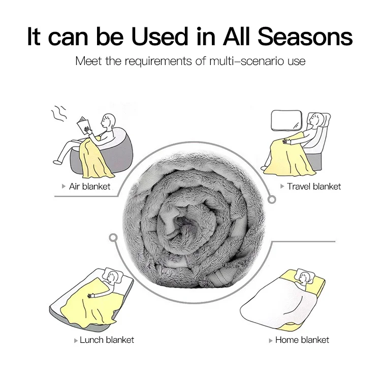 250g Custom Blankets & Throws Logo Wholesale Cheap Travel Blanket and throw blankets for home decor