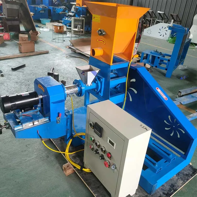 floating fish food feed extruder manufacturing machinery granule making pallet pellet mill making machine for fish