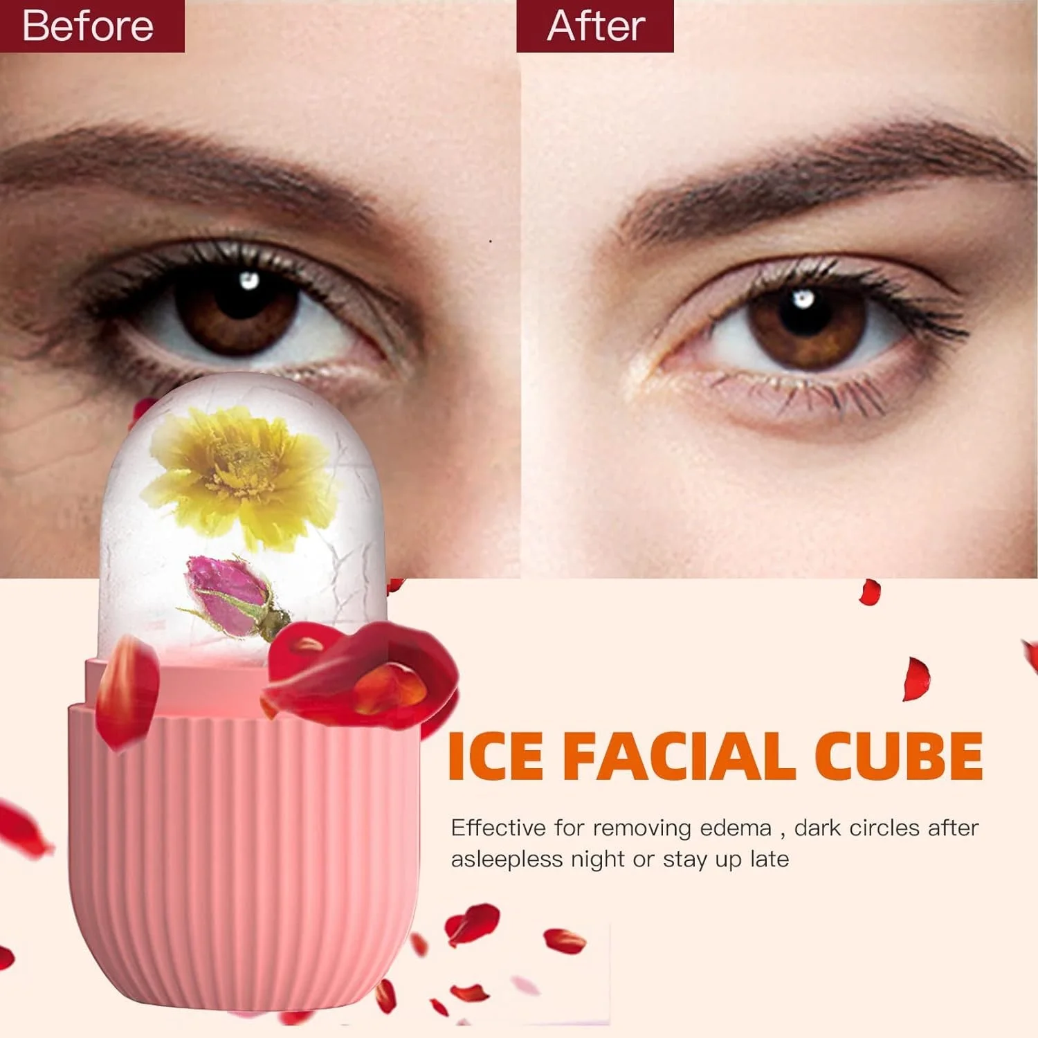 Beiqili Silicone Face Ice Cube Facial Contouring Ice Mold Roller Silicone Frozen Face Roller Massager Ice Face Roller For Beauty