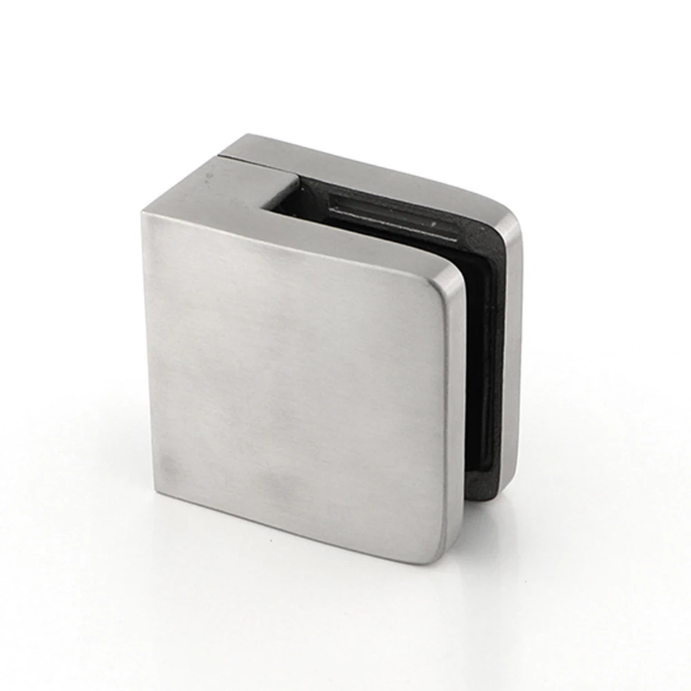 Stainless Steel Railing Stair Fitting Balustrade Fitting Square Rectangle Shape Glass  Bracket Clamp for Rectangle Baluster