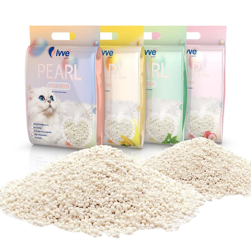 Super absorbent new products flushable cat litter wholesale easy clean cassava starch cat toilet litter