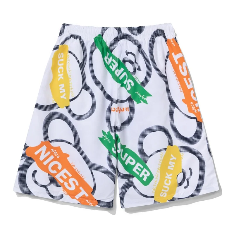 SHINYAT High quality custom polyester beach shorts men swim trunks hip hop style casual shorts