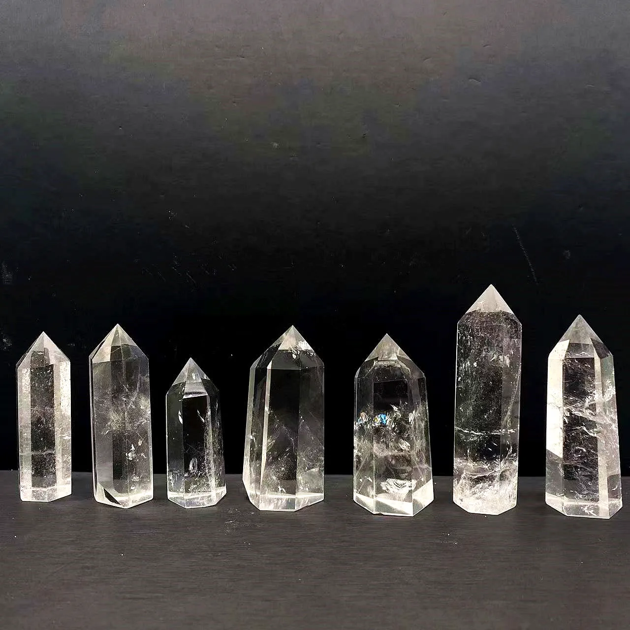 Natural transparency crystal point reiki gems healing crystals wand clear quartz point for decorate