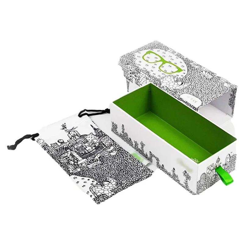 YT7105 wholesale Supplier Eyewear box OEM Custom Drawer Paper Boxes Sunglass Packing Box With Your Own Logo Printed
