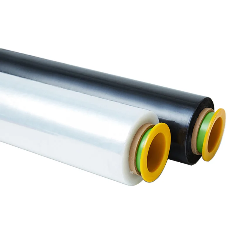 Wholesale PE transparent 50cm wide industrial packaging film polyethylene packing film roll plastic film