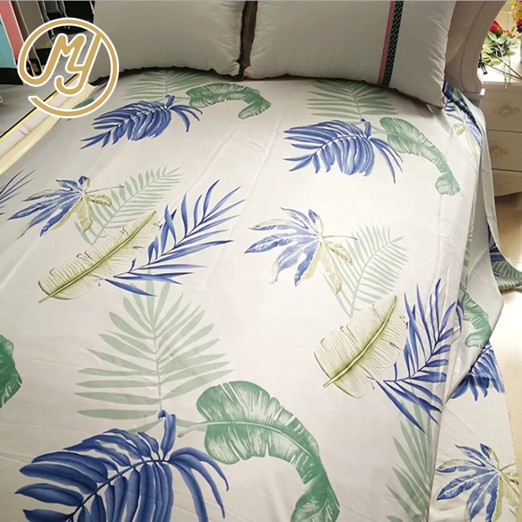 Simple leaf 100% cotton canvas printed fabric ready for bolster