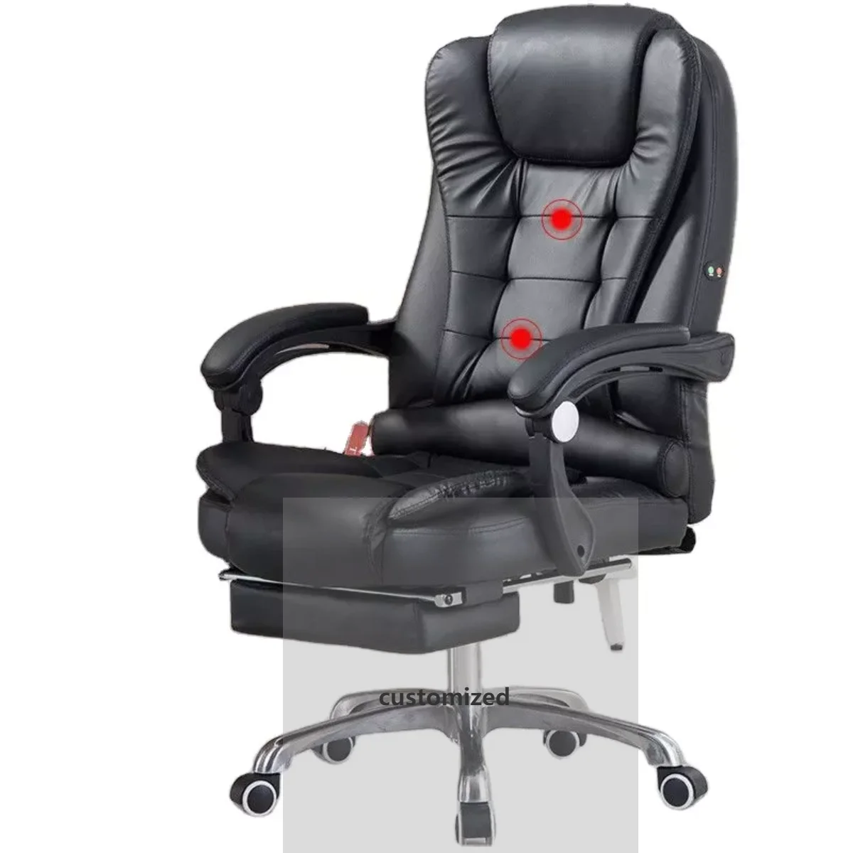 Wholesale Factory Small MOQ  Leather Luxury Executive Ergonomic Recliner Massage Revolving Swivel Office Furniture Desk Chair