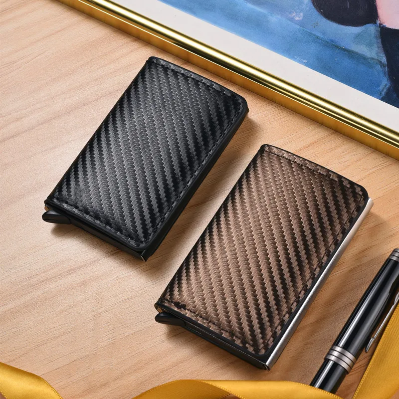 Customized Logo Rfid Blocking Aluminum Metal Wallet Minimalist Wallet Credit Card Holder With Money Clip