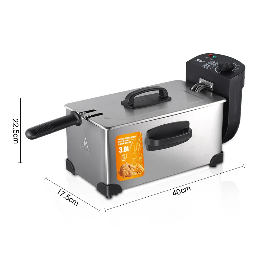 High Quality Household 3L Electric Fryer Commercial Fritters French Fries Machine Constant Temperature Deep Fryer