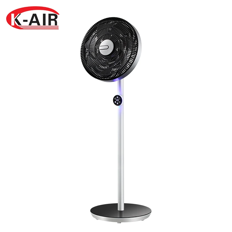 Hot Selling 12 Inch Electric Pedestal Fan ABS DC12V 24W 12 Wind Speed Touch Control Standing Fan