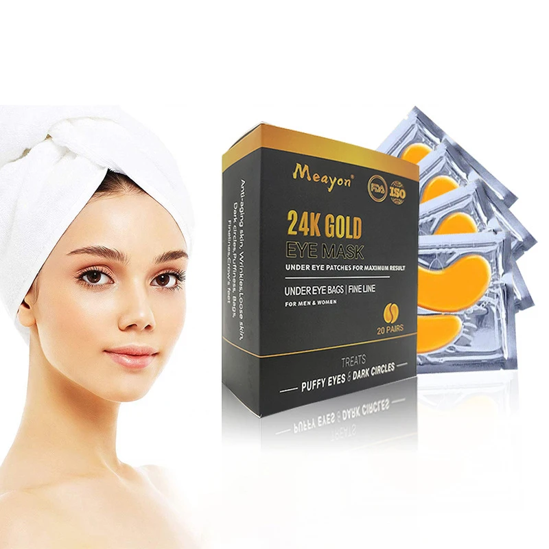 Eyes Care 24k Gold Anti Party Prep Sleep Eye Patches Noticeable Lift FaceGym Stem Cell Collagen Eye EMS Mask