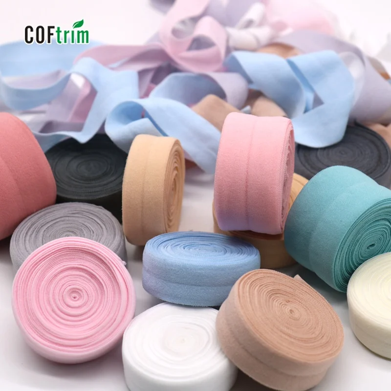 
guangzhou factory fold over elastic 1 inch nylon tape 