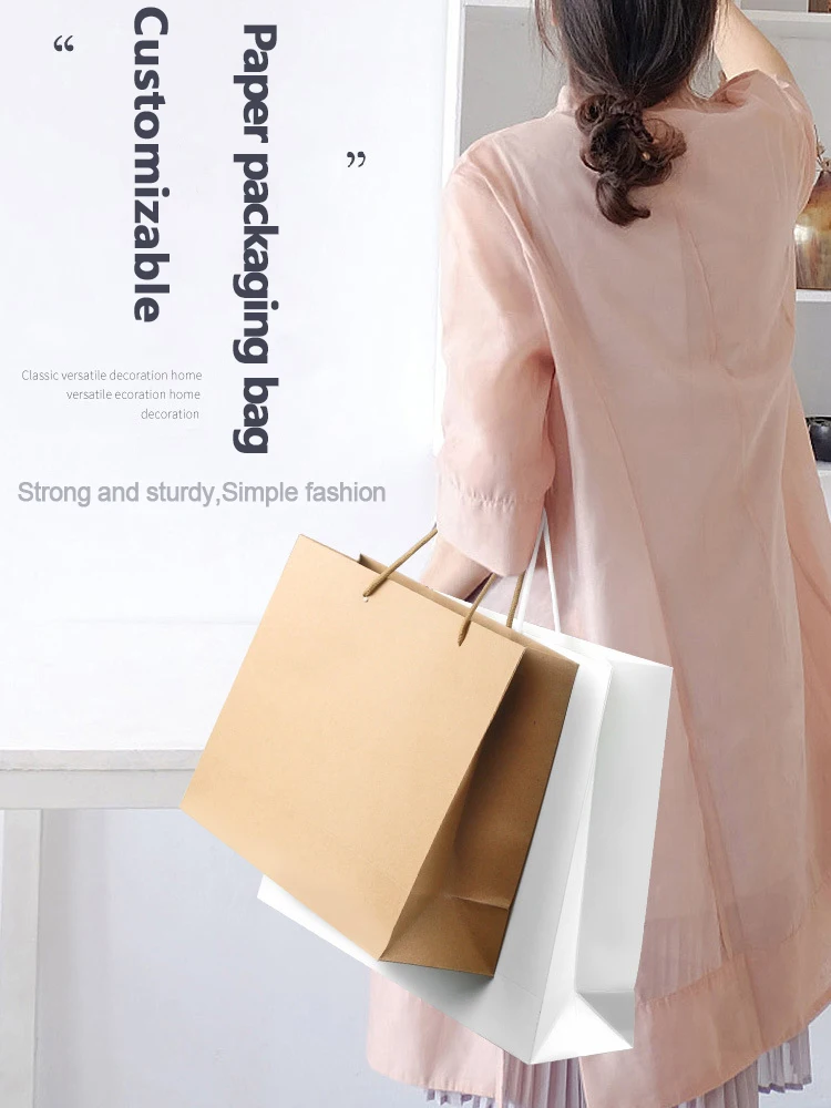 Custom Printed Paper Bags For Shopping With Logo Metallic Silver Shopping Bags