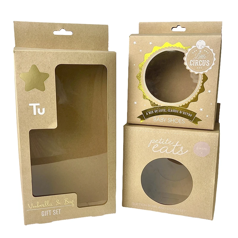 Custom Folding Pvc Clear Window Retail Package With Hanger Punched Hole for Sock/Toys/ Electronic Products