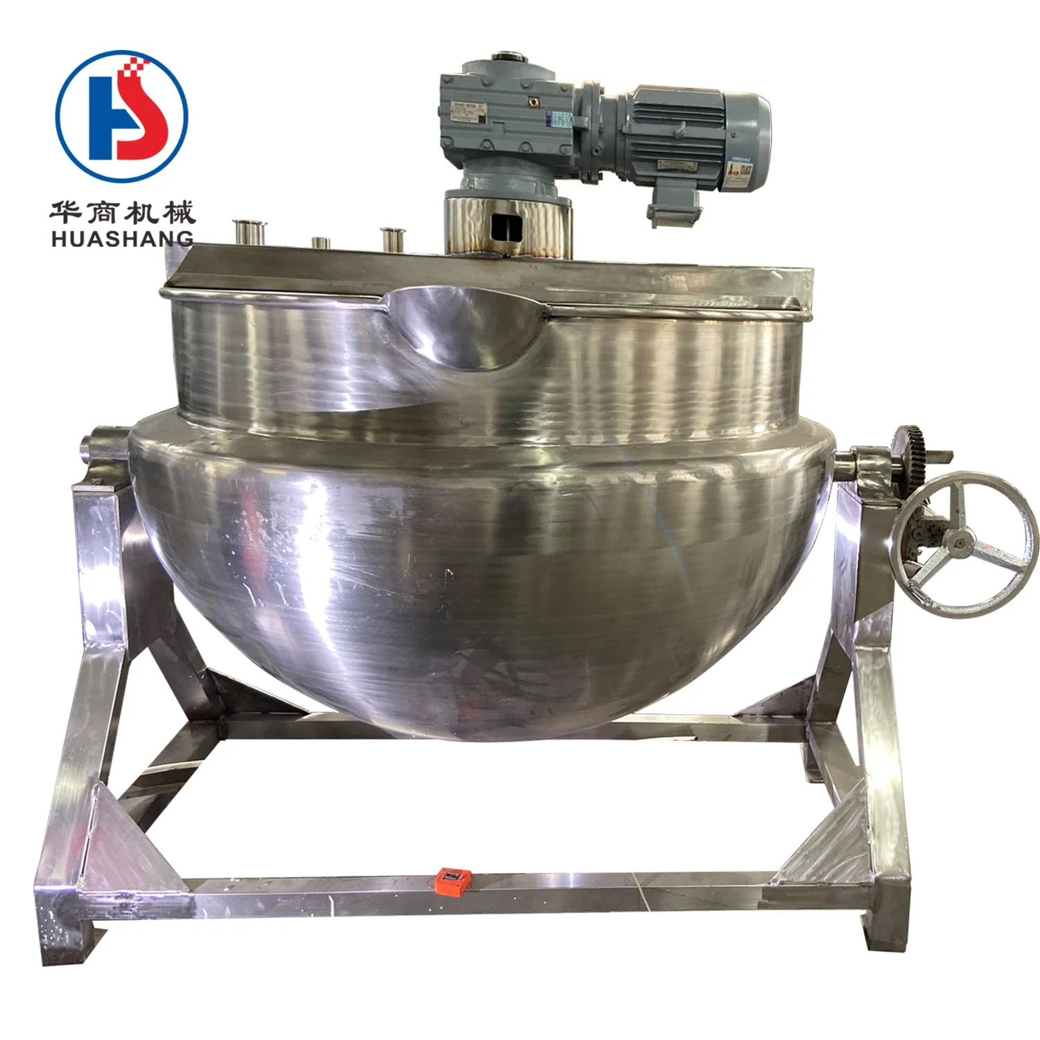STEAM JACKETED KETTLE gas heating jacketed kettle jacket kettle with agitator  mixer