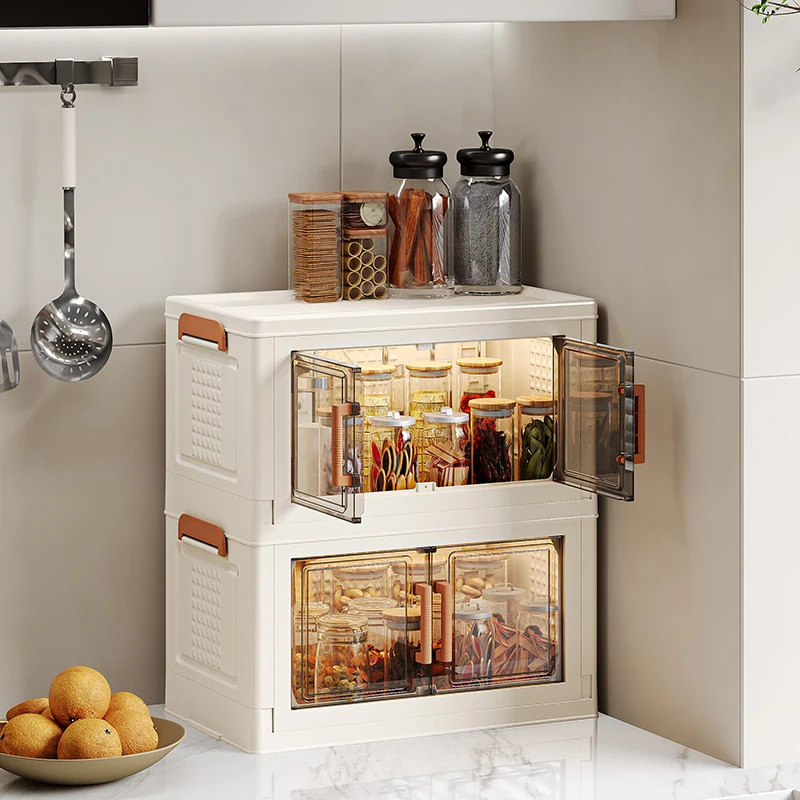 Pantry Cabinet Cupboard Organizer Storage Rack muti-layers For Dining Living Study Room Product  with door