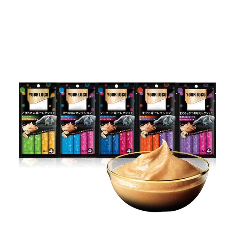 Hot Selling Supply High Quality 12G Delicious Cat Bars Cat Treat Snack Wet Food