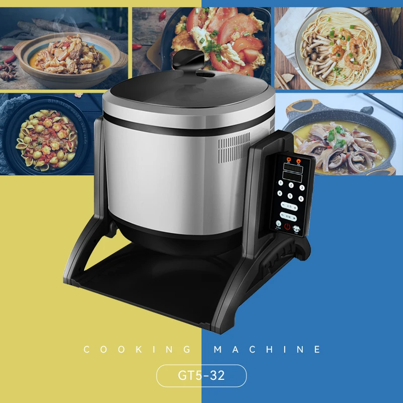Custom 3200w Non-Stick Intelligent Food Cooker Electric Convenient Knob Switch Robot Fried Rice Fast Food Machine
